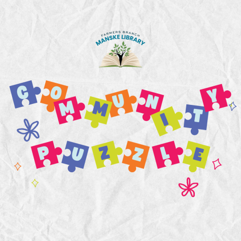 Puzzle pieces reading "Community Puzzle"