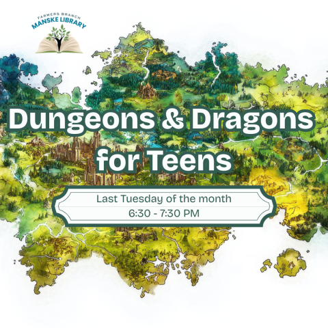 "Dungeons & Dragons for Teens" on a graphic of a topical map background