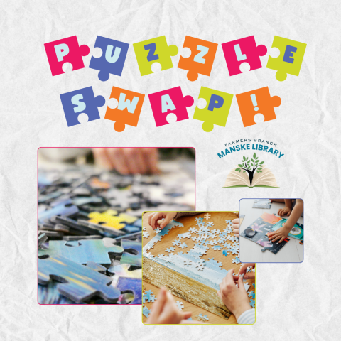 Images of puzzles promoting a "Puzzle Swap"