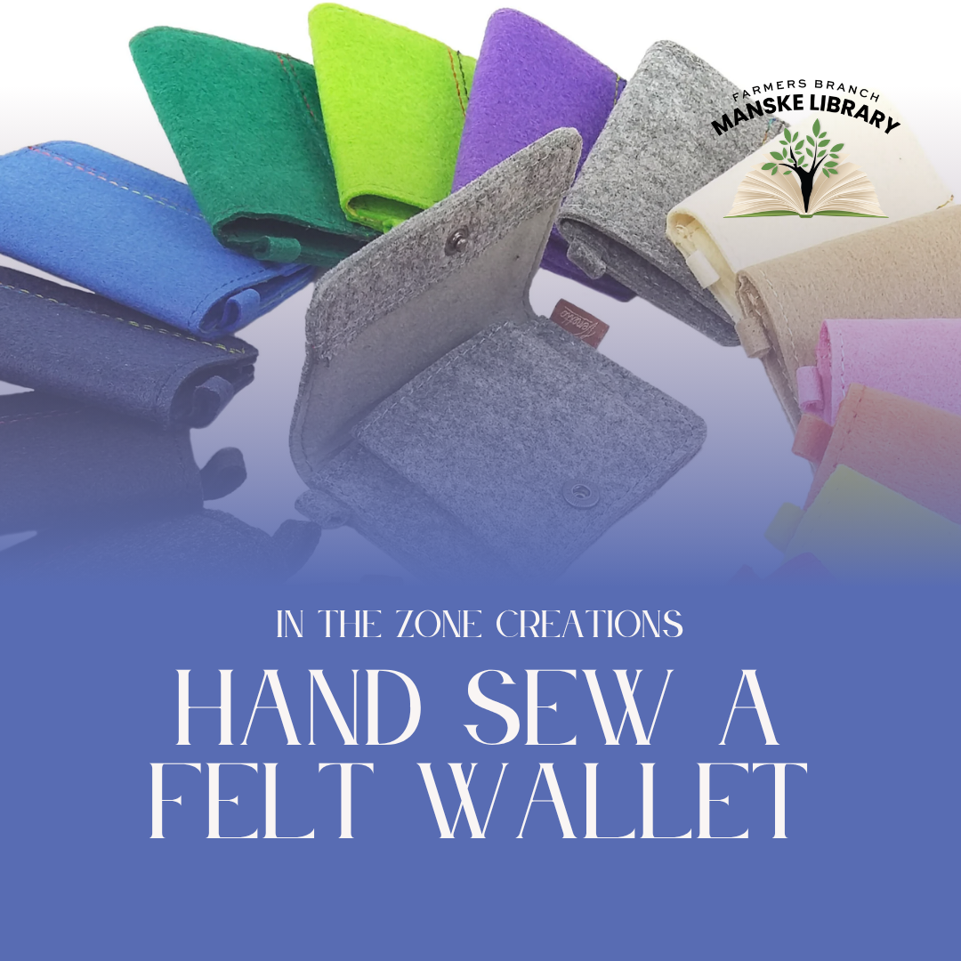Image of felt wallets promoting In the Zone Creations: Hand Sew a Felt Wallet